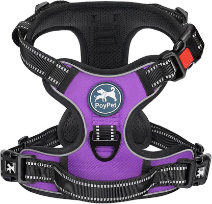 Medium No-Pull Dog Harness with Front Clip and Neck Release Buckle