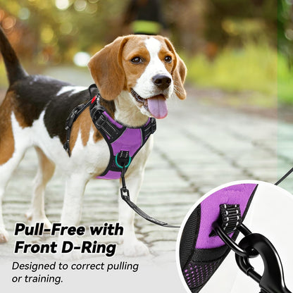 Medium No-Pull Dog Harness with Front Clip and Neck Release Buckle