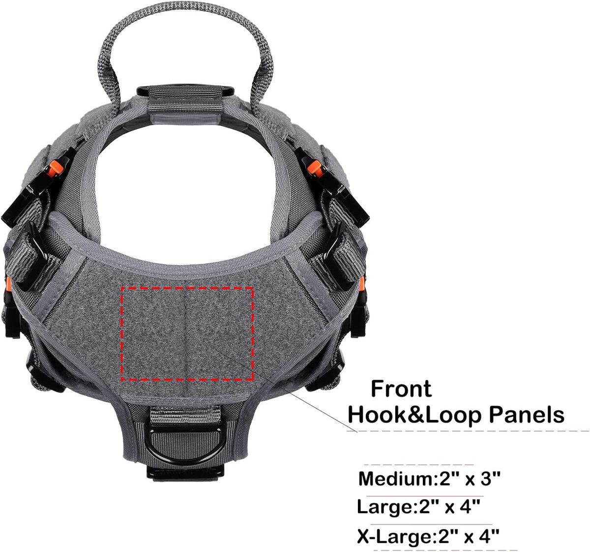 Tactical Dog Harness for Medium Breeds with Full Metal Buckles