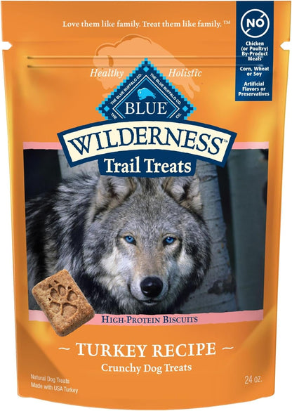 Wilderness Grain-Free Turkey Crunchy Dog Biscuits, 24 oz