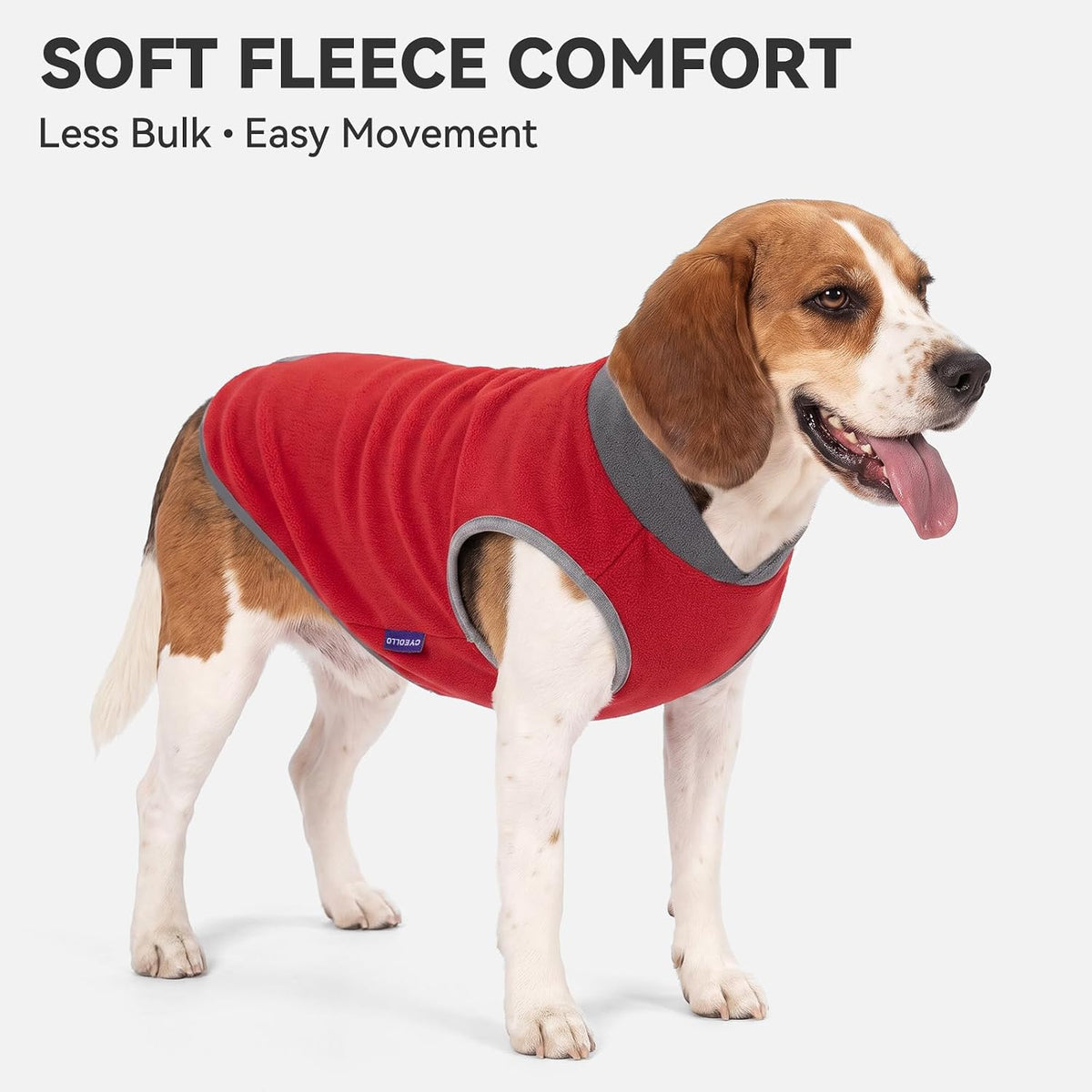 2-Pack Lightweight Reflective Fleece Dog Sweater Pullover