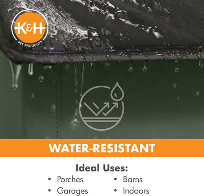 K&H Weatherproof Outdoor Cat Shelter for Pets, Olive