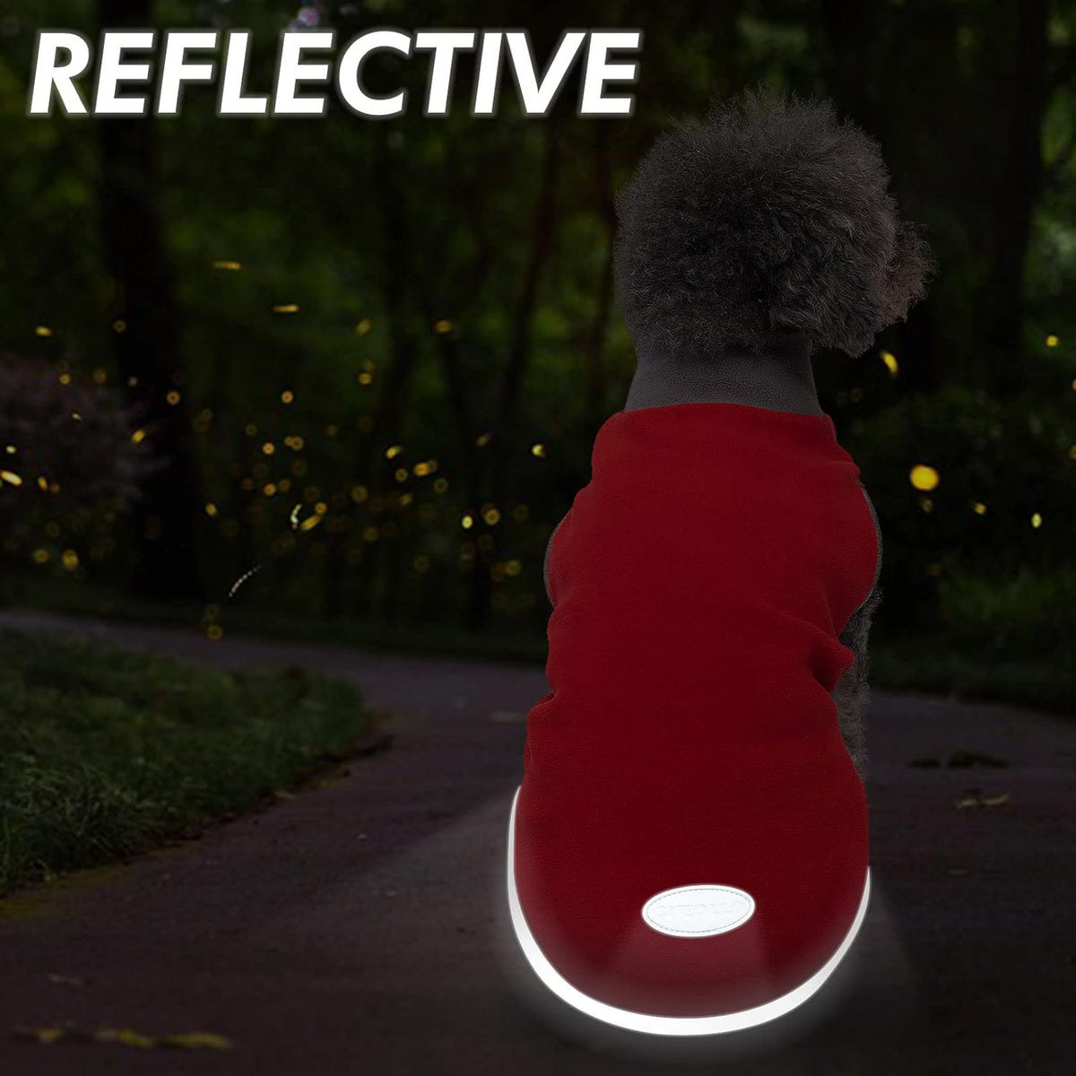 2-Pack Lightweight Reflective Fleece Dog Sweater Pullover