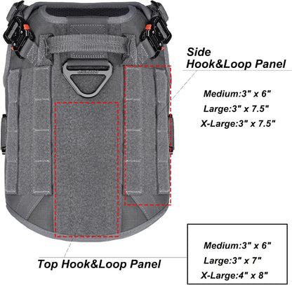 Tactical Dog Harness for Medium Breeds with Full Metal Buckles
