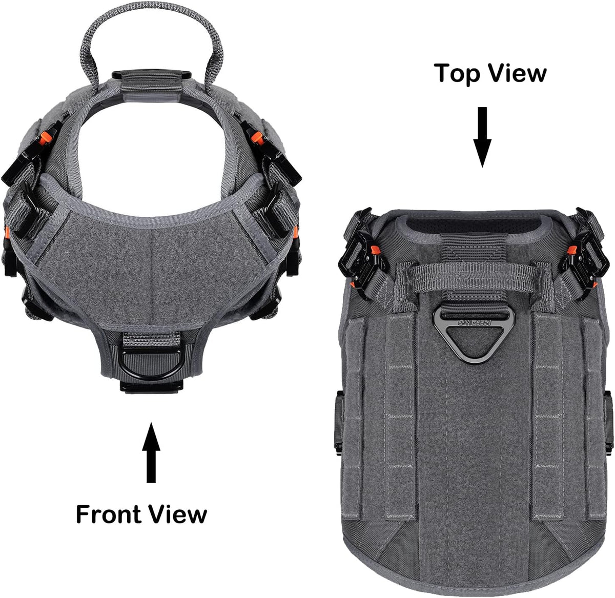 Tactical Dog Harness for Medium Breeds with Full Metal Buckles