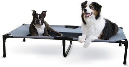 K&H Outdoor Elevated Dog Bed for Large and Extra-Large Pets, Gray, 50"x32" XL