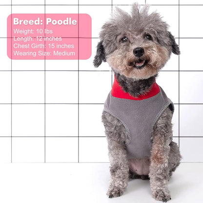 2-Pack Lightweight Reflective Fleece Dog Sweater Pullover
