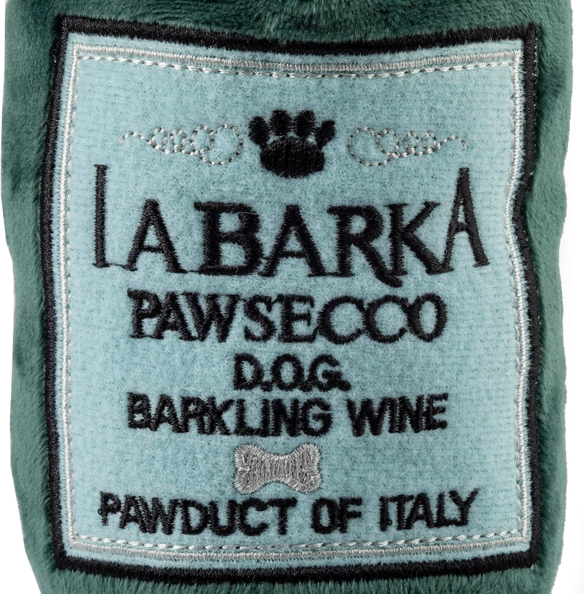 Labarka Pawsecco Plush Dog Toy - Wine-Themed Chew Toy for Dogs