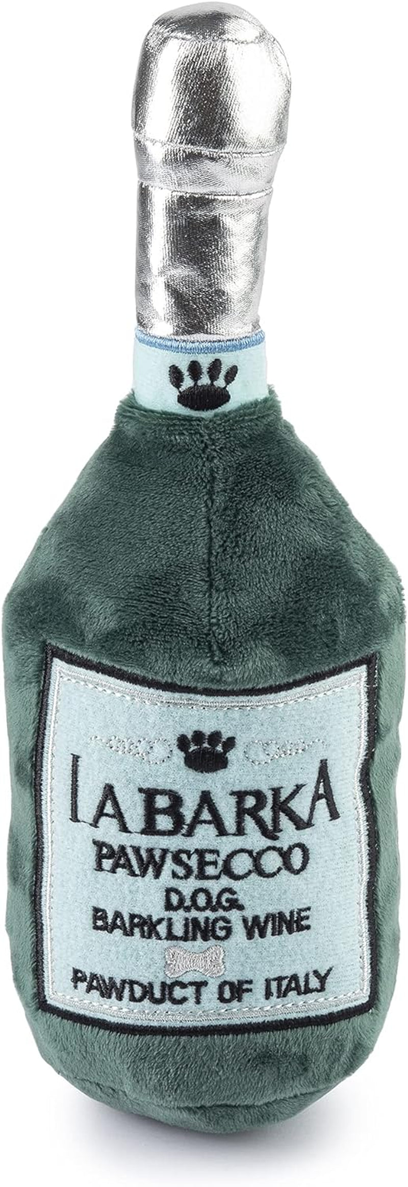 Labarka Pawsecco Plush Dog Toy - Wine-Themed Chew Toy for Dogs